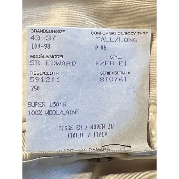 Paul Stuart 43L 36x32 Gray Multi-Stripe Flannel 2 Piece Suit Super 150s - Picture 16 of 16